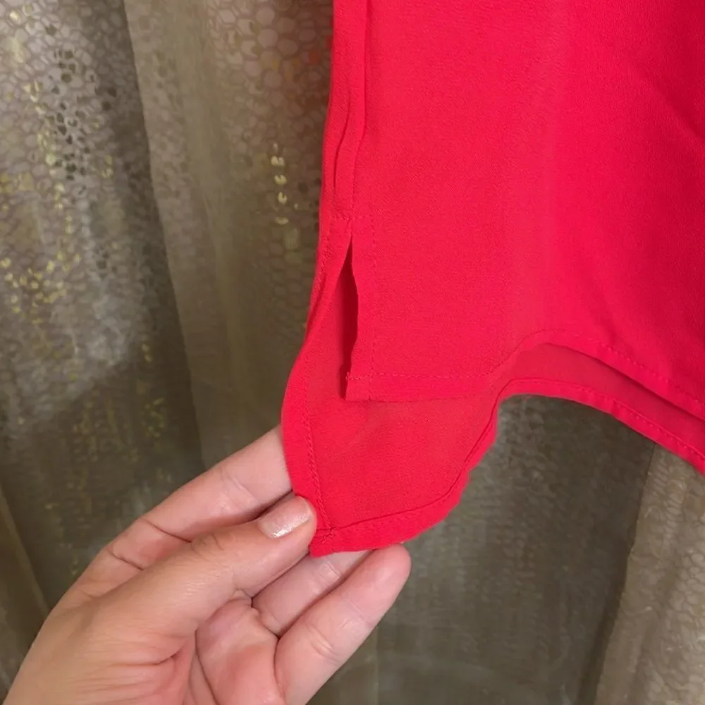 NWT Express hot pink/red tunic style blouse, oversized and flowy, size S‎